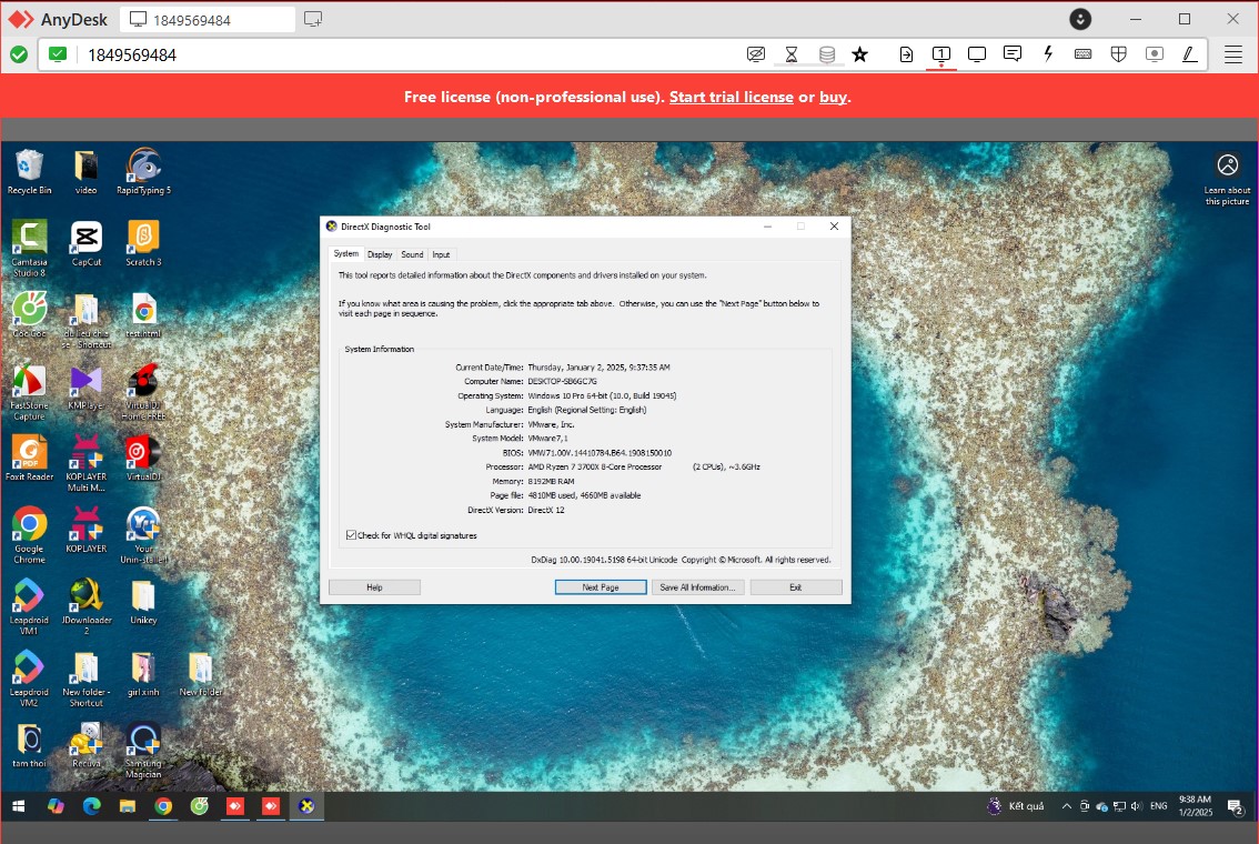 Hỗ trợ kỹ thuật Anydesk