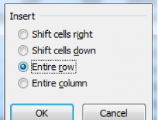 Cách thêm hàng/cột trong Exel
