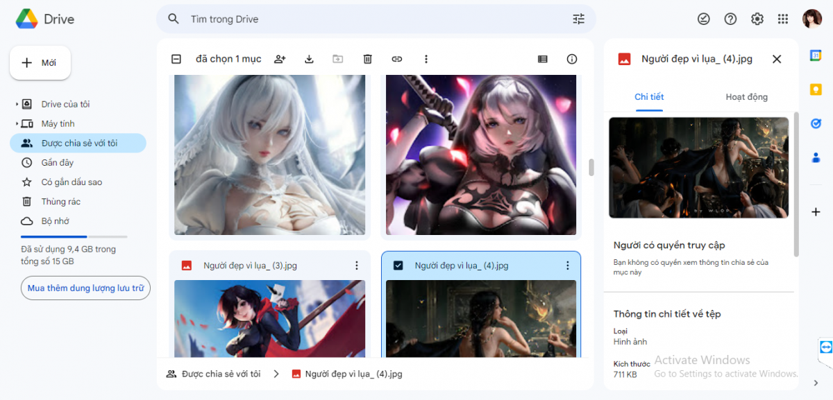 Lưu trữ ảnh Google Drive