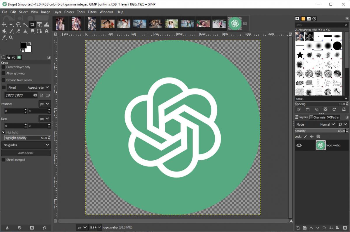Thiết kế logo Gimp