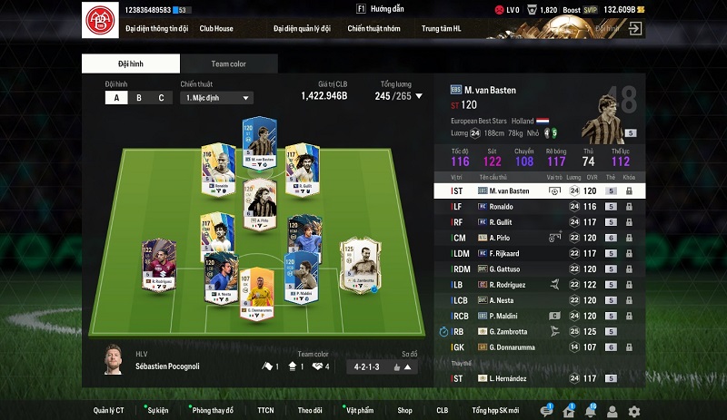 Tùy chỉnh đội hình Fifa Online 4